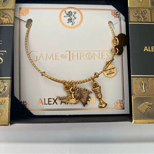 NWT Alex and Ani Gold Game of Thrones™ House Lannister Charm Bangle Bracelet